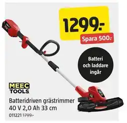 Jula Batteridriven grästrimmer 40 V 2,0 Ah 33 cm erbjuda