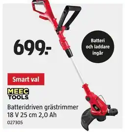 Jula Batteridriven grästrimmer 18 V 25 cm 2,0 Ah erbjuda