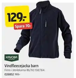 Jula Vindfleecejacka barn erbjuda