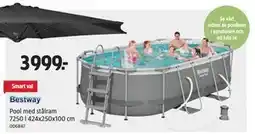 Jula Pool med stålram 7250 l 424x250x100 cm erbjuda
