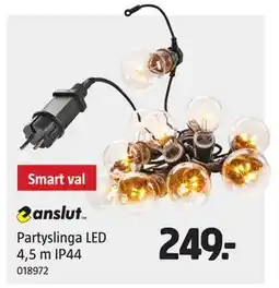 Jula Partyslinga LED 4,5 m IP44 erbjuda