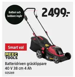 Jula Batteridriven gräsklippare 40 V 38 cm 4 Ah erbjuda