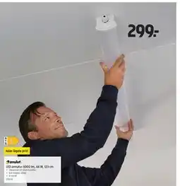 Jula LED-armatur 5000 lm, 44 W, 123 cm erbjuda