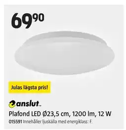 Jula Plafond LED Ø23,5 cm, 1200 lm, 12 W erbjuda
