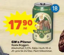 Stora Coop GW:s Pilsner erbjuda