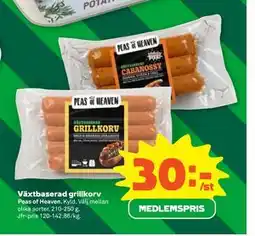 Stora Coop Växtbaserad grillkorv erbjuda