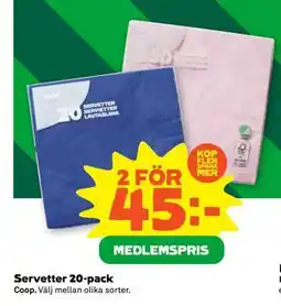 Stora Coop Servetter 20-pack erbjuda