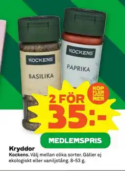 Stora Coop Kryddor erbjuda
