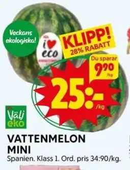 Ica Hajen Lagpris Vattenmelon mini erbjuda