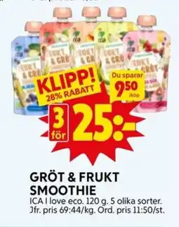 Gröt & frukt smoothie