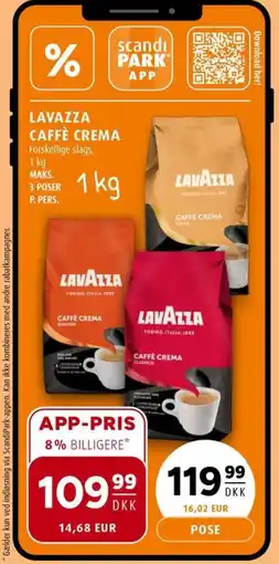Scandinavian Park LAVAZZA Caffè crema erbjuda
