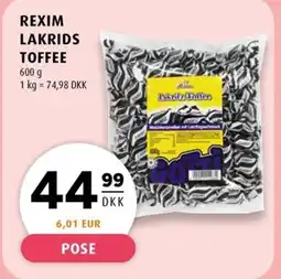 Scandinavian Park Rexim lakrids toffee erbjuda