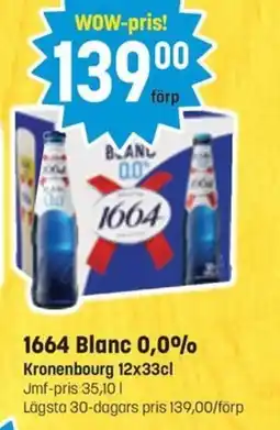 Supergott 1664 Blanc 0,0% erbjuda