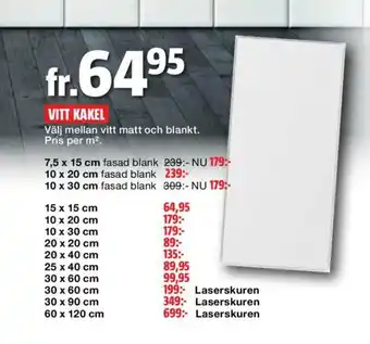 Vitt Kakel 15x15cm