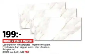 Bauhaus Klinker Remix Marble 30x60cm erbjuda