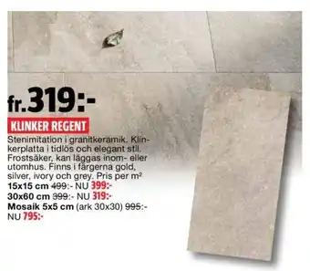 Bauhaus Klinker Regent 30x60cm erbjuda