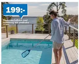 Biltema Poolunderhållskit med bottensug och poolraka erbjuda