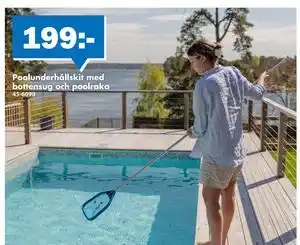 Biltema Poolunderhållskit med bottensug och poolraka erbjuda