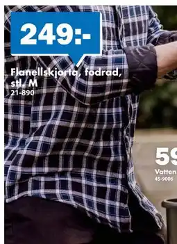 Biltema Flanellskjorta, fodrad, stl. M erbjuda