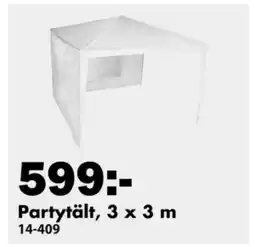 Biltema Partytält, 3 x 3 m erbjuda