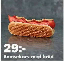 Biltema Bamsekorv med bröd erbjuda