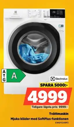 Power Electrolux Tvättmaskin Mjuka kläder med SoftPlus-funktionen erbjuda