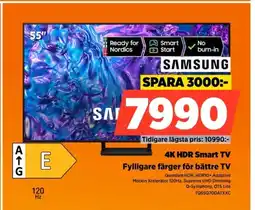 Power SAMSUNG 4K HDR Smart TV Fylligare färger för bättre TV erbjuda
