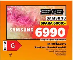 Power Samsung 4K HDR Smart TV Smart Hub för enkelt innehåll erbjuda
