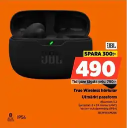 Power JBL True Wireless hörlurar Utmärkt passform erbjuda
