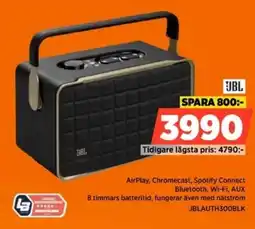 Power JBL AirPlay, Chromecast, Spotify Connect erbjuda