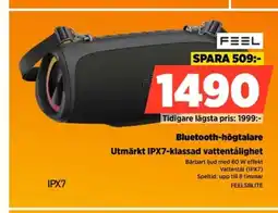Power FEEL Bluetooth-högtalare Utmärkt IPX7-klassad vattentålighet erbjuda