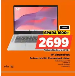 Power Lenovo 14" Chromebook En tunn och lätt Chromebook-dator erbjuda