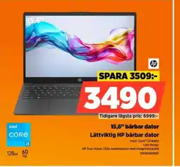 Power Hp 15,6" bärbar dator Lättviktig HP bärbar dator erbjuda