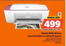 Power Hp DeskJet 2823e-skrivare Instant Ink-tjänst och utökad HP-garanti erbjuda