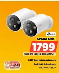 Power Ftp-link C425 övervakningskamera Praktiskt dubbelpack TPLTAPOC4252P erbjuda