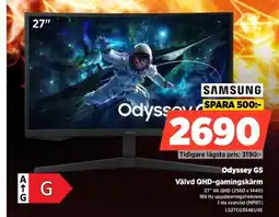 Power SAMSUNG Odyssey G5 Välvd QHD-gamingskärm erbjuda