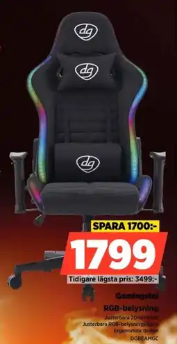 Power Gamingstol RGB-belysning erbjuda