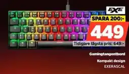 EXE Gamingtangentbord Kompakt design EXERASCAL