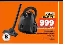 Power BOSCH Dammsugare Spara tid med en stor dammsugarpåse erbjuda