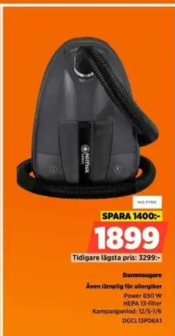Power NILFISK Dammsugare Även lämplig för allergiker Power 650 W HEPA 13-filter erbjuda