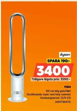 Power Dyson fläkt erbjuda