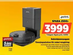 Power Point Robotdammsugare Tömningsstation för enkel rengöring erbjuda