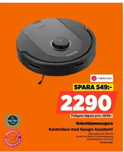 Power Z roborock Robotdammsugare Kontrollera med Google Assistent! erbjuda
