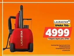 LAURASTAR Kontinuerligt ångtryck på 3,5 bar Avkalkningssystem