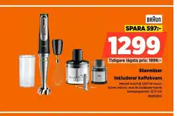 Power BRAUN Stavmixer Inkluderar kaffekvarn erbjuda
