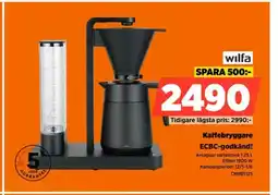 Wilfa kaffebryggare ecbc-godkänd!