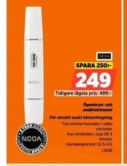 NOOA Ögonbryn- och ansiktstrimmer För särskilt exakt hårborttagning