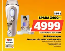 Power BRAUN IPL-hårborttagare Skonsamt sätt att ta bort kroppshår erbjuda