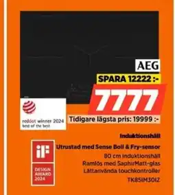 AEG Induktionshäll Utrustad med Sense Boil & Fry-sensor