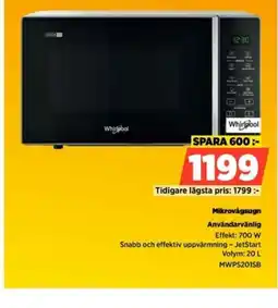 Power Whirlpool Mikrovågsugn Användarvänlig erbjuda